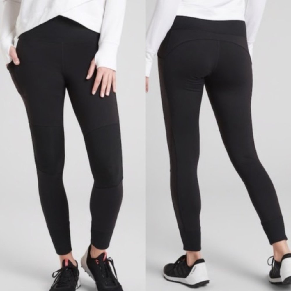 ATHLETA black excursion hybrid yoga tight